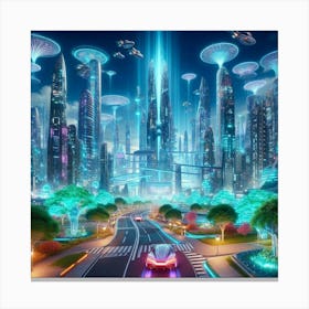Futuristic City 117 Canvas Print