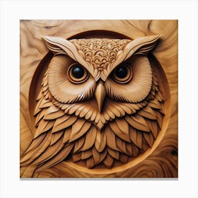 Owl Carving 1 Canvas Print