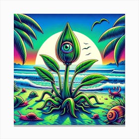 Cyclops Beach Plant - Friendly Canvas Print