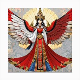 Reina De Las Gallinas Roja Y Blancas Canvas Print