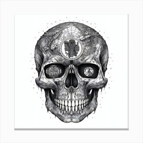 Skull Of Money Canvas Print