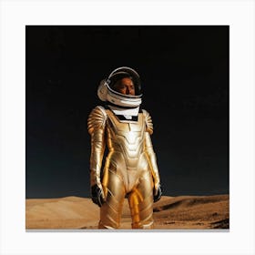 Golden Astronaut Canvas Print