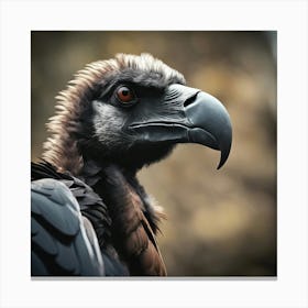 AI Close Up Portrait Vulture Canvas Print