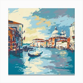 A Venice With Grand Canal Expressive Strokes Ill 1720475032 3 Canvas Print