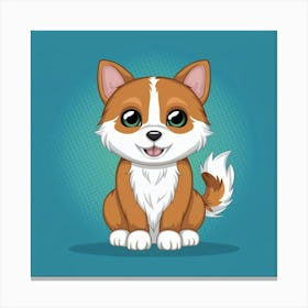 Cute Corgi Puppy Canvas Print