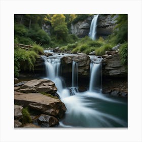 Waterfall In The Woods 2 Canvas Print
