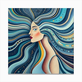 Woman'S Head Canvas Print