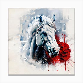 White Horse Canvas Print Canvas Print