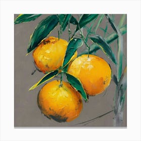 Oranges On A Tree Canvas Print