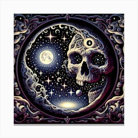 Moon and Stars Canvas Print