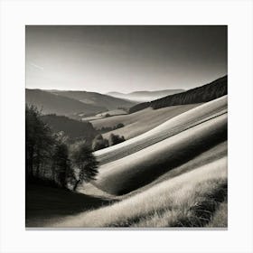 Black And White Landscape Photography Canvas Print