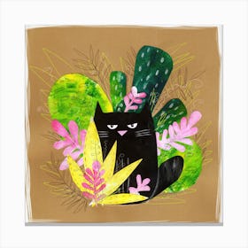 Cactus Cat Canvas Print