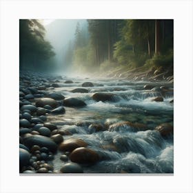 Silent Stream Symphony Canvas Print