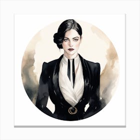 Lady In Black Canvas Print