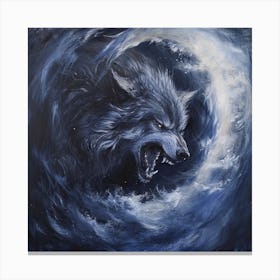 Bigsippah Ethereal Alaskan Wolf Energy Swirl Snarling Wolf Past 14226912 80b3 4241 9744 Dfef4c321f3f Topaz Enhance 3 Canvas Print