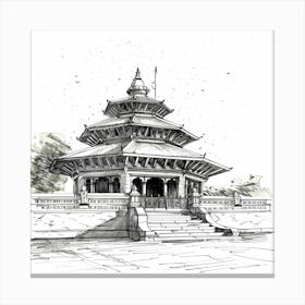 Nepal Pagoda Canvas Print