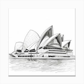 A Sydney Opera House In Sydney Hand Drawn Sketch 1719930199 4 Canvas Print