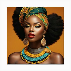 A Beautiful African Women Culture Canvas Print