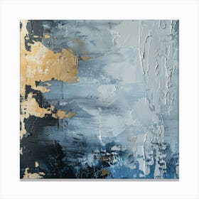 Abstract In Blue And Gold 3 Canvas Print