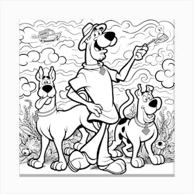 Scooby Doo Coloring Pages Canvas Print