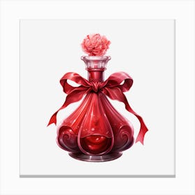 Red Perfume Bottle 10 Canvas Print