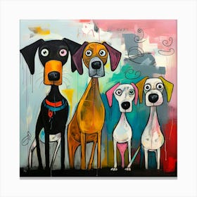 Four Dogs Canvas Print