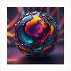 Abstract Painting globe and the potential Canvas Print