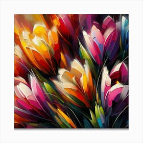 Abstract Of Flowers Canvas Print