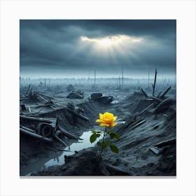 Rose In The Mud Canvas Print