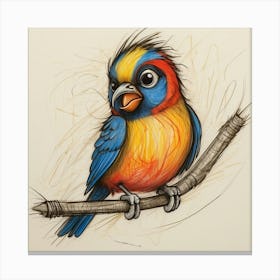 Bird On A Branch 3 Canvas Print