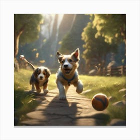 Secret Life Of Dogs Canvas Print