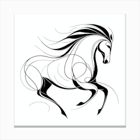 Horse Tattoo Design Canvas Print