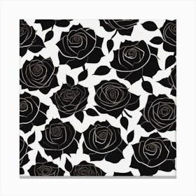 Black Roses 8 Canvas Print