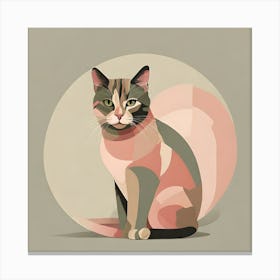 Abstract Cat Canvas Print