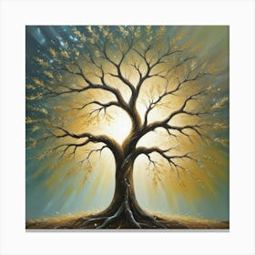 Sparkling Mother Tree Art Print Canvas Print