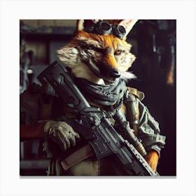Fox Soldier Canvas Print