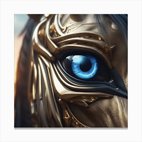 Horse Head With Blue Eyes Canvas Print