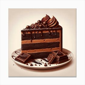 Chocolate Cake 4 Canvas Print