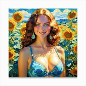 Sunflowers fun Canvas Print