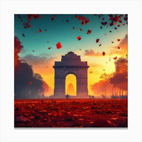 India Gate At Sunset Canvas Print