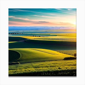 Sunset In The Countryside Canvas Print