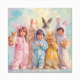 Easter Bunnies 1 Canvas Print