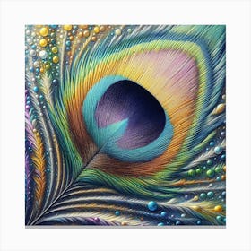 Peacock feather Canvas Print