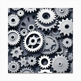 Gears Background 6 Canvas Print
