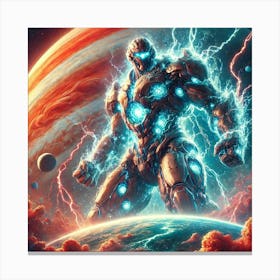 A Sci Fi Depiction Of Zephyros, The Storm Titan, U 1 Canvas Print