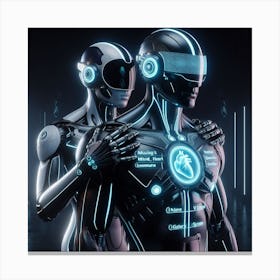 Two Robots 6 Canvas Print