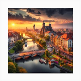 Sunset In Czech Republic 1 Canvas Print