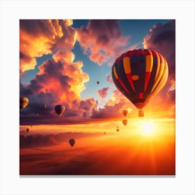 Hot Air Balloons In The Sky Canvas Print