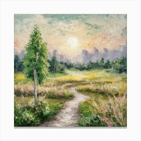 Path In The Meadow Canvas Print