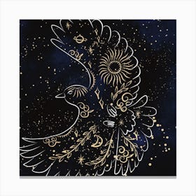 Galaxy Bird Art Print Canvas Print
